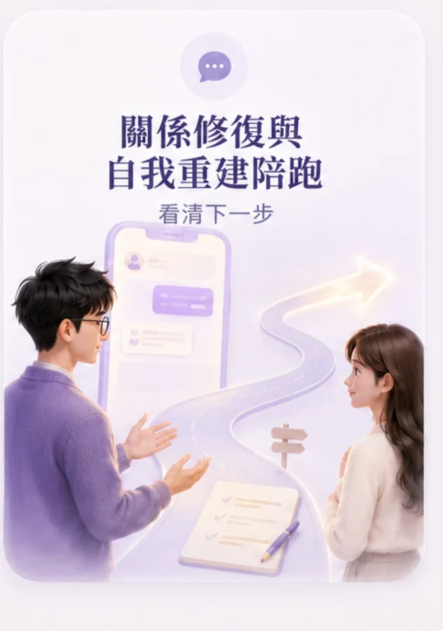 關係修復與自我重建陪跑，看清下一步