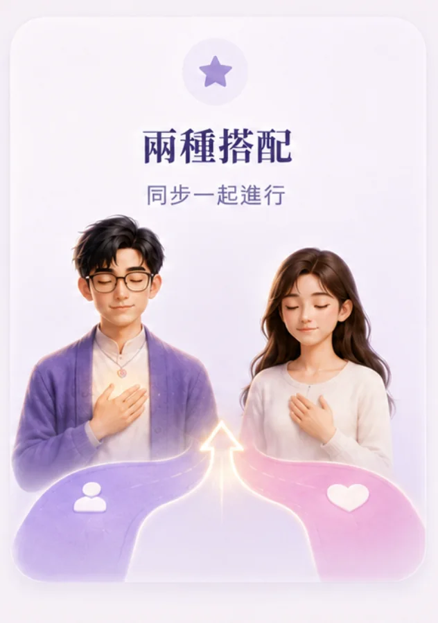 兩種搭配，同步一起進行